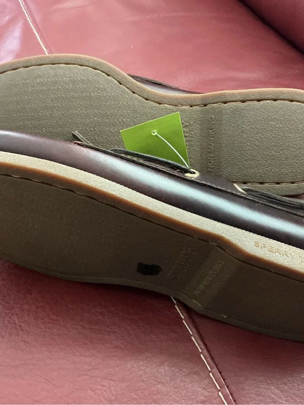 Men's Brown Leather Boat Shoes by SPERRY Size 9.5